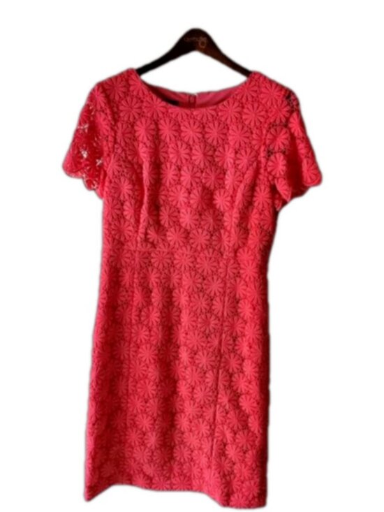 Talbots Lace Crochet Shift Floral Dress Size 4 - Picture 3 of 12